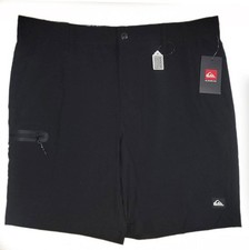Nwt QUIKSILVER Sz 36 Black 9" HYBRID SHORTS Amphibian Stretch Swim Casual Cargo