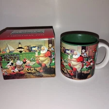 Vintage Christmas 1993 Walt Disney Santa's Workshop Ceramic Mug Made In Japan