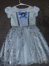 Disney Princess Cinderella Costume Dress Girls 6/6X Blue/Silver