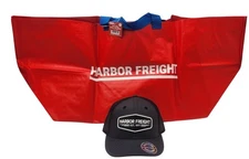 Harbor Freight Tools HFT Special Edition Cap Trucker Hat 2025 & 55 Gal. Tote Bag