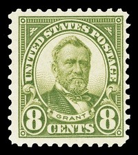 Scott 560 1923 8c Grant Perforated 11 Flat Plate Issue Mint F-VF LH Cat $37.50