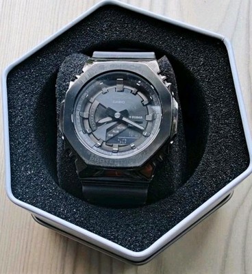 Casio G-Shock GM-S2100B-8AER ''CasiOak'' Stahlgehäuse Ana-Digi Grau 40mm