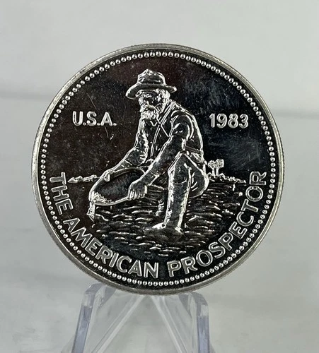 1983 Engelhard Prospector 1 oz .999 Silver Round BU American Prospector