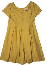 VTG Compagnie Internationale EXPRESS Romper Butter Yellow Dress Skort Size 9/10