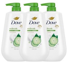 Dove Body Wash with Pump Refreshing Cucumber and Green Tea 3 Count Refreshes