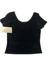 Child s Velvet Black Dance Top Large Affluence Dancewear