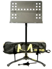 Hercules BS301B EZ Clutch Music Stand w/ 3 Trumpet/Cornet Pegs and Bag