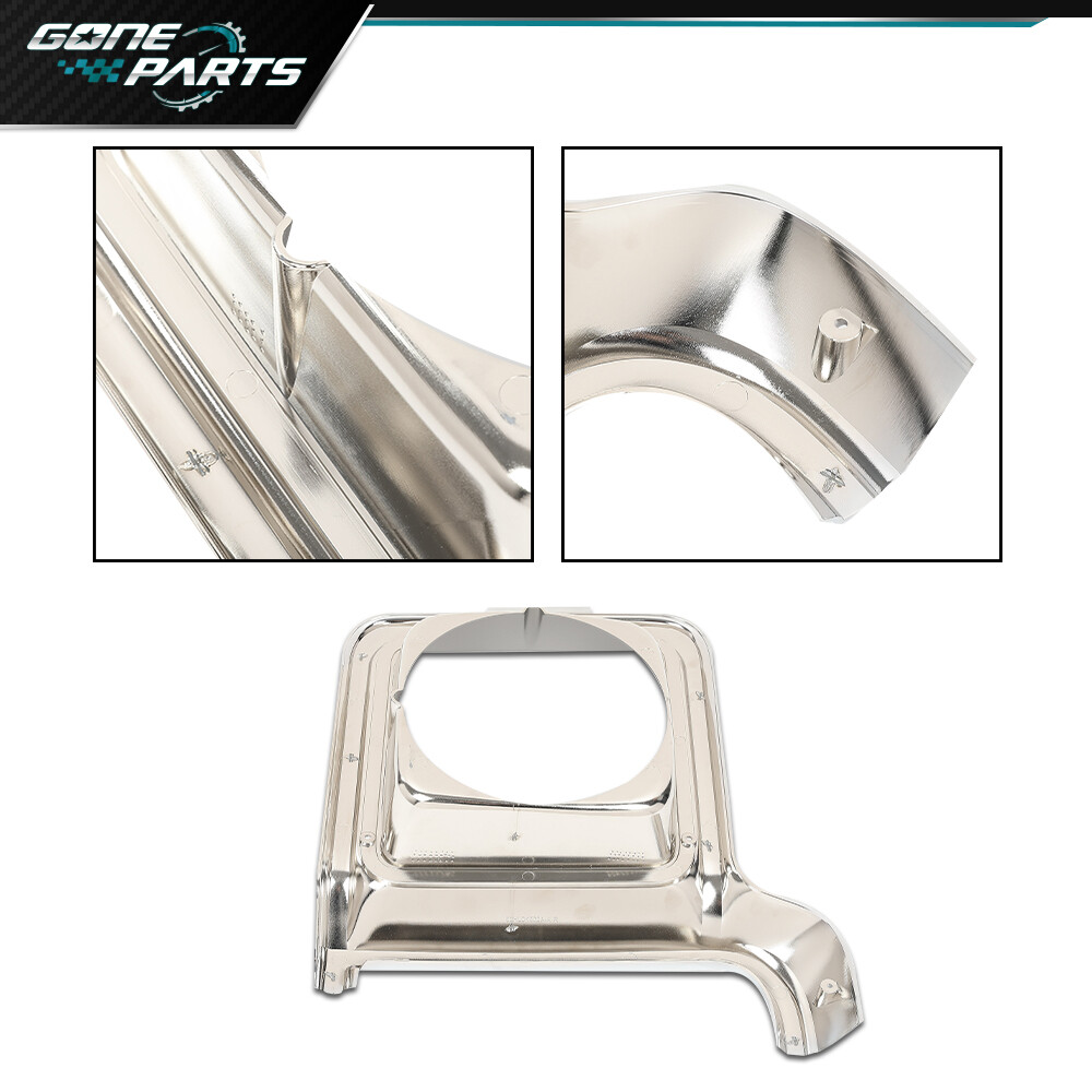 Fit For 1973-1978 Chevy GMC C/K Pickup Truck Silver Headlight Trim Bezel Pair