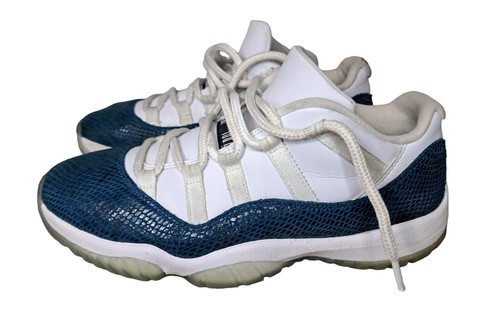 Jordan 11 XI pelle di serpente retrò blu navy 2018 CD6866-102 taglia 8 - Foto 2 di 12