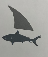 SHARK  SHARK FIN Paper Piece set embellishment for scrapbooking handmade
