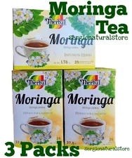 3 Packs TE DE MORINGA TEA 75 BAGS 2grs each Support ENERGY NUTRITION