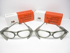 2 Pair Lot American Optical Pilot Shape Vintage Frame Slate Gray Clear AO NOS