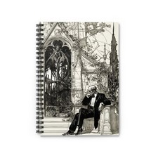 Elegant Gothic Spiral Notebook - Ruled Lines, Artistic Journaling, Gift ... 