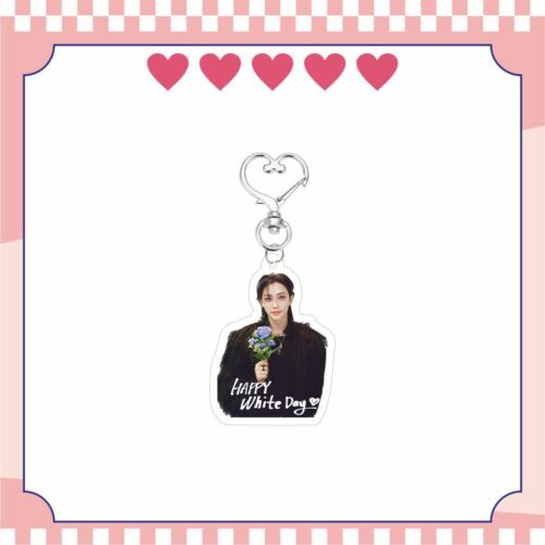Kpop Stray Niños Feliz Día Blanco Acrílico Corazón Llavero Bolso Dije Accesorio - Imagen 9 de 10