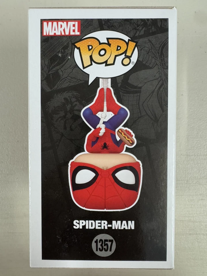 Spider-Man (Hanging Upside Down with Hotdog) 1357 ~ Marvel ~ Funko Pop Vinyl - Image 4 of 4