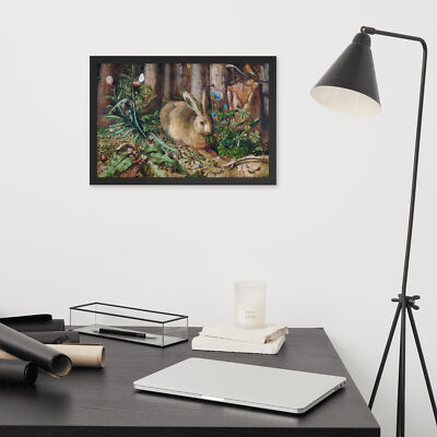 A Hare in the Forest Art Print Frame - Hans Hoffmann