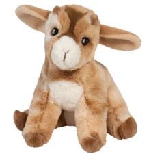 Dandie 9" Goat Soft Douglas Plush Stuffed Animal Cuddle Toy brown tan white