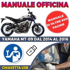 Manuale Officina Chiavetta USB Yamaha MT-09 dal 2014 al 2016 IN ITALIANO