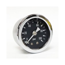 Lt1 Ls1 Tpi Fuel Pressure Gauge Liquid Filled 100 Psi Silverwhitecarbon-fiber