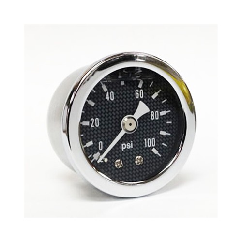 LT1 LS1 TPI Fuel Pressure Gauge Liquid Filled 100 PSI SILVER/WHITE