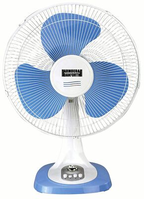 A & D TMX1365 XXL Tisch Ventilator 40W 3 Stufen Ø 40cm OSC 90° Timer White Blue