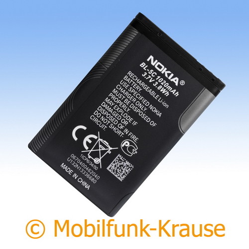 Original Akku f. Nokia 6230i 1020mAh Li-Ionen (BL-5C) - Bild 1 von 1