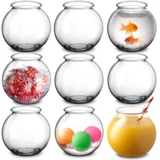 16 Oz Plastic Fish Bowl 12 Pack 4 Inch Heavy Duty Plastic Ivy Bowls for Candy...
