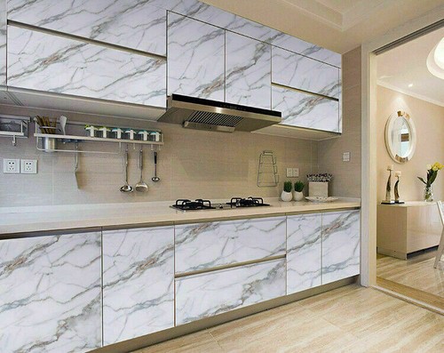 60CM x 10M Marble Contact Paper Oil Proof Wallpaper Film Self-Adhesive Sticker - Picture 31 of 39