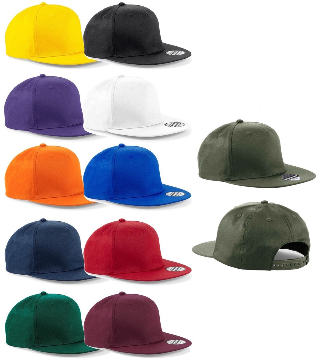 Gorra Beechfield B610 De Twill De Cotton De 5 Panel Para Rapper