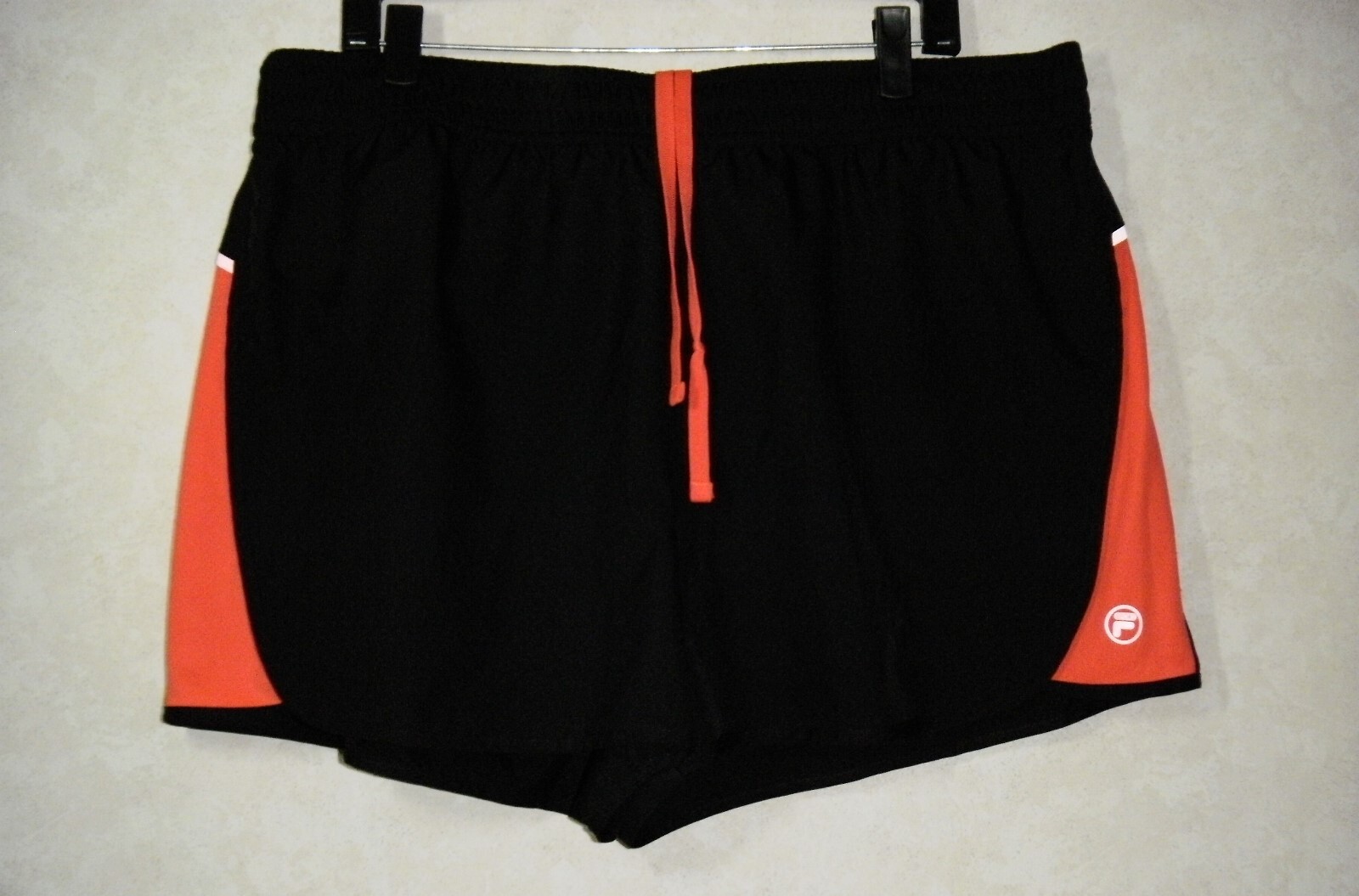 Pantaloncini da corsa Fila Sport donna 1x nero floreale arancione foderato coulisse