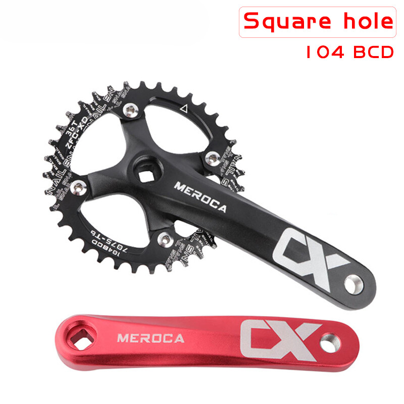 Pédalier VTT En Alliage D'aluminium - Longueur 170mm, BCD 104mm - Noir - Compatible Universel
