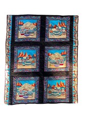 Quilt Aztec Southwest Pottery Sofa Lap Blanket Native Tribal Turquoise Black Red