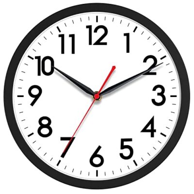 AKCISOT Wall Clock 10 Inch Silent Non-Ticking Modern  Assorted Colors , Sizes 