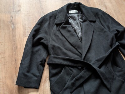 Christian Dior Loro Piana 100% Cashmere Coat Woman 2 Solid Black
