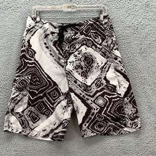 NIKE 6.0 BOARD SHORTS Men's 30 M Medium Gray Black Swim Trunks Swim Beach Surf