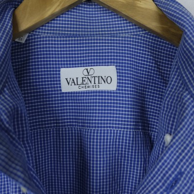 Valentino Shirt Size 42 Men Cotton Blue Comfortable Long Valentino Shirt Size 42 Men Cotton Blue Comfortable Long