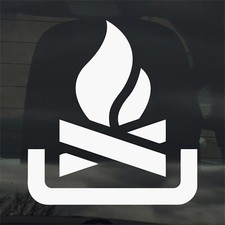 Camp Fire Symbol Vinyl Sticker Decal for Car Window Laptop  More Camping Hiking