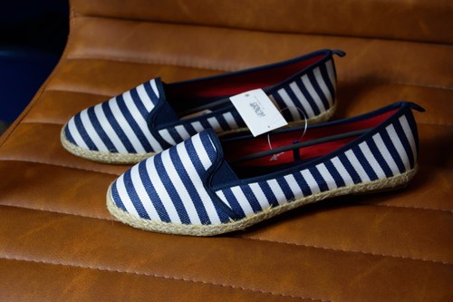 Hailys Ballerinas navy-weiß | 39 | Stoff, Jute, blau - Bild 2 von 6