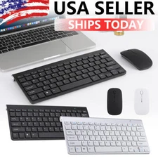Mini Wireless Keyboard & Mouse Set Waterproof 2.4G for Mac Apple PC Computer US