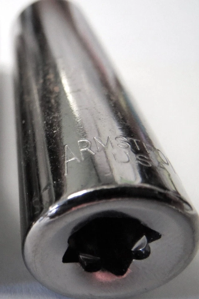 Armstrong 10-214 7/16" 1/4" Drive Deep Socket 6pt. USA - Image 2 of 2