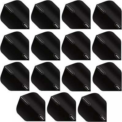 RED DRAGON Hardcore Black Extra Thick Standard Dart Flights - 5 Sets per 