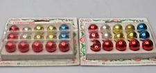 Lot 30 Vintage Glass Feather Tree BALL 15mm Mini MultiColor Christmas Ornaments