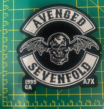 Image of Avenged Sevenfold Deathbat Cut Out Sew Or Iron On Patch Officially Licensed