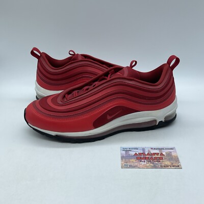 Size 10W Nike Air Max 97 Ultra Gym Red White Black Suede