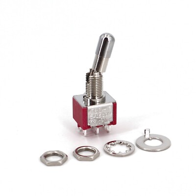 5-Pack SH T8011-LKB Locking Lever DPDT Mini Toggle Switches - ON-ON 2-Position, 5A Rating 3 thumbnail image