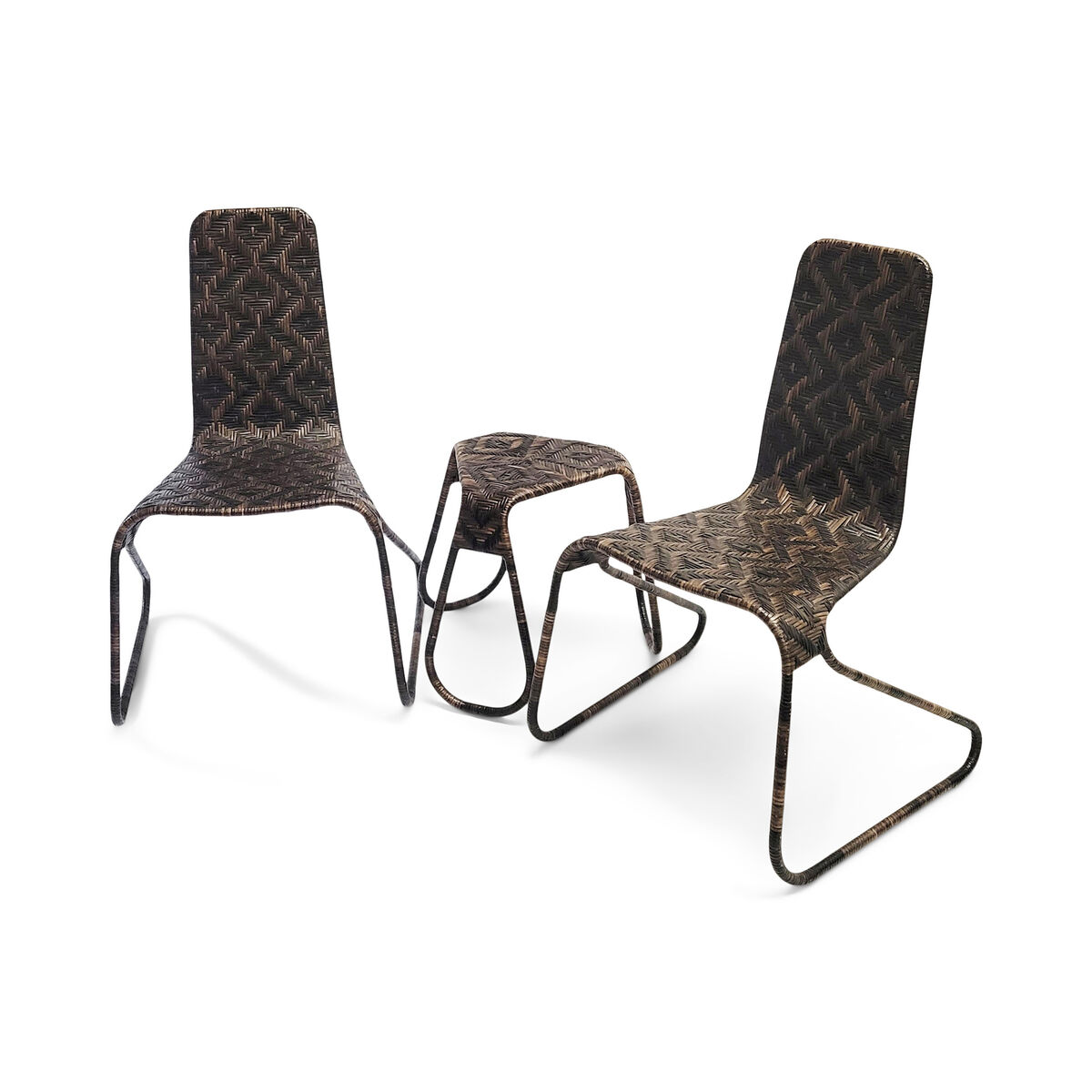 Pair of Flo Chairs and Side Table by Patricia Urquiola for Pair of Flo Chairs and Side Table by Patricia Urquiola for