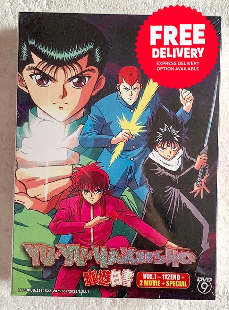 DVD Anime Yu Yu Hakusho Complete Series 1-112 End + 2 Movies + 1