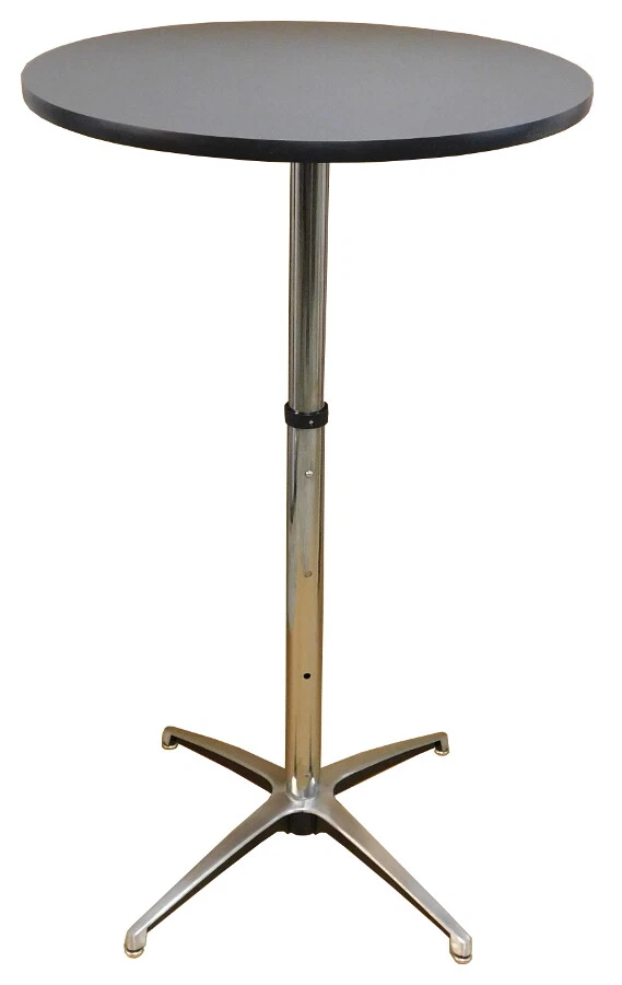 Round Portable 3 Height Adjustable Cocktail Table Trade Show