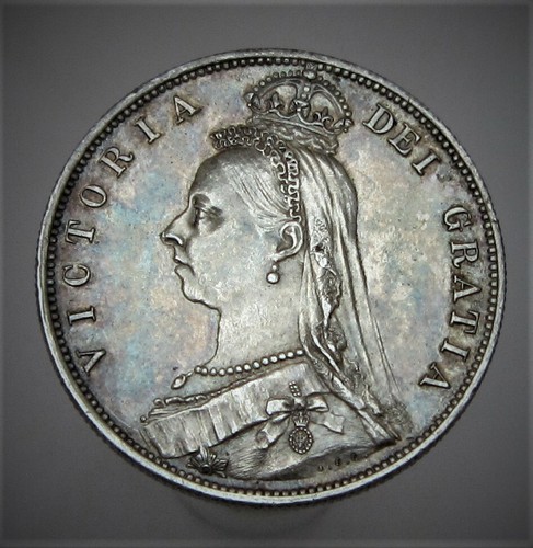 1887 QUEEN VICTORIA SILVER HALFCROWN JUBILEE BUST - Picture 5 of 6