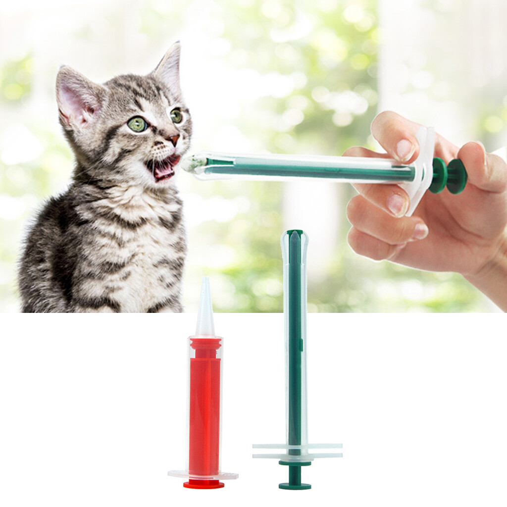 Packs Animals Pill Feeder Dispenser Syringe Medicine Feeding Tool for Cat